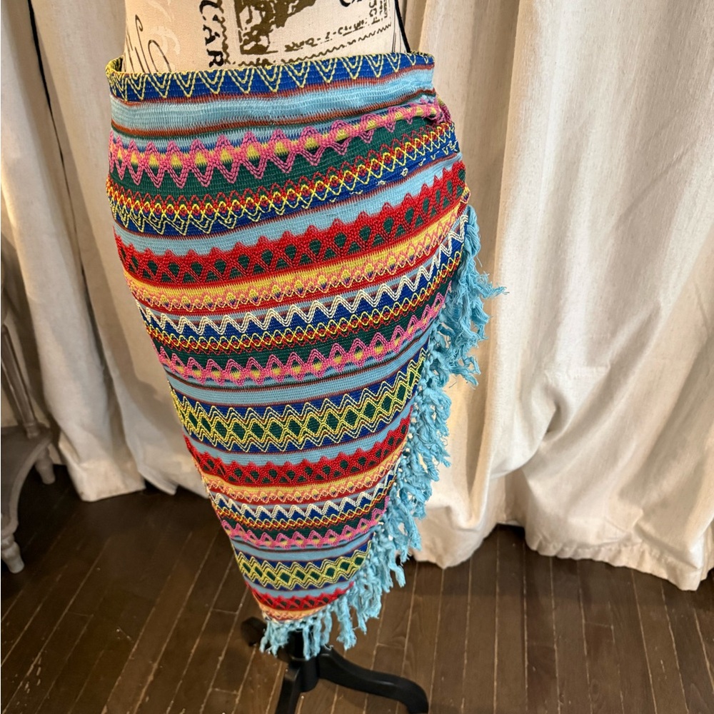 SHEIN Multicolor Fringe Swim Coverup - Picture 2 of 3